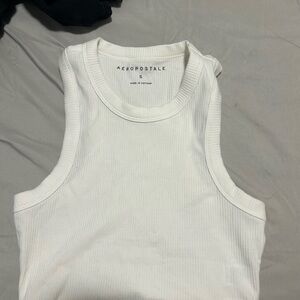 Aeropostale Women's Classic White Tank Top